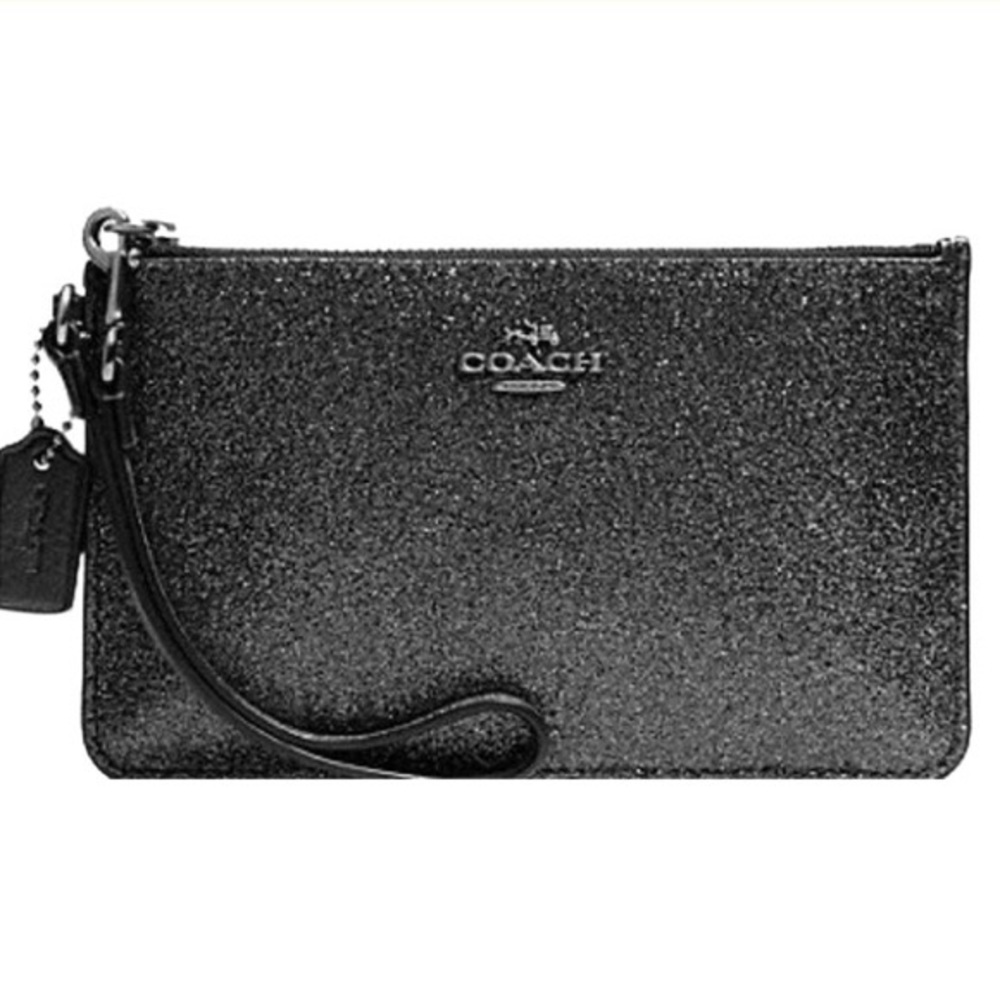 NEW Black Glitter Coach Wristlet!
